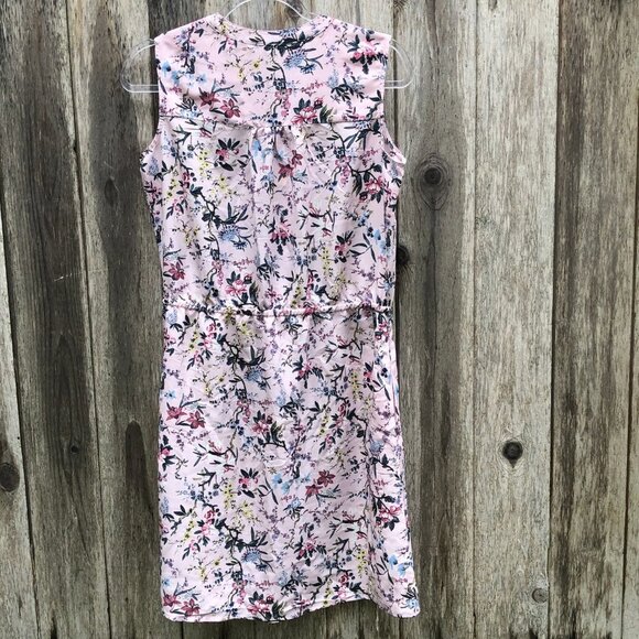 Nicole Miller Original Pink Floral Sleeveless Midi Dress Small NWT - Picture 7 of 9
